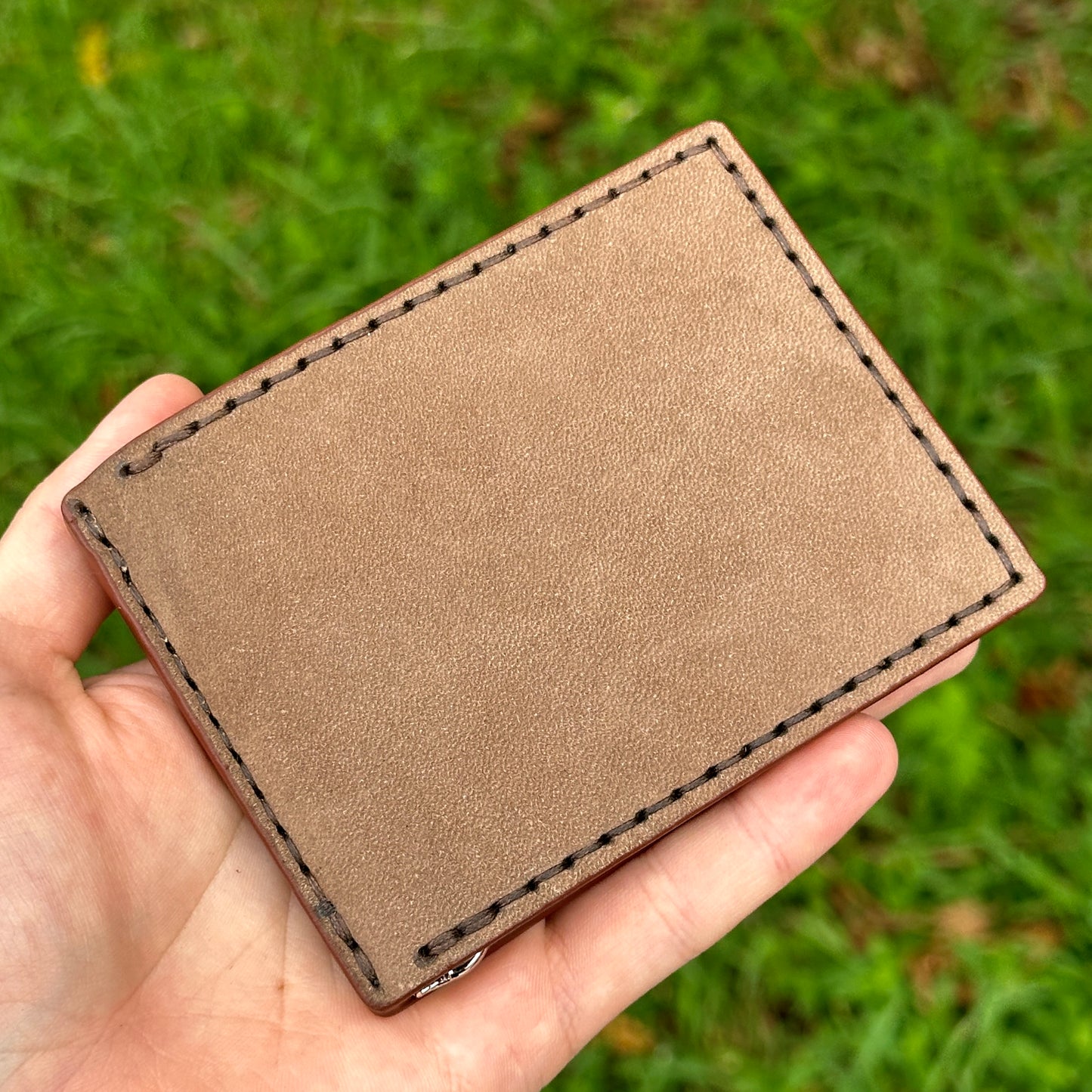 Money Clip Bifold Wallet | Brown Nubuck | RFID Protected