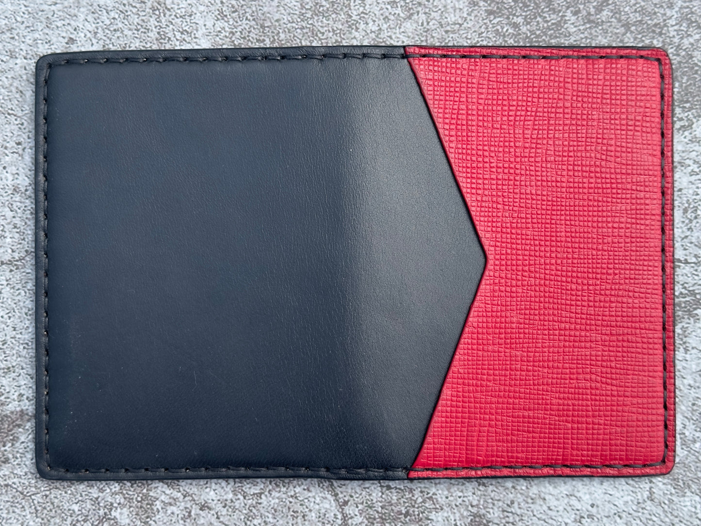 Pocket Organizer 9 Pocket Bifold Wallet | Black Red Double Cross Epi | RFID Protected