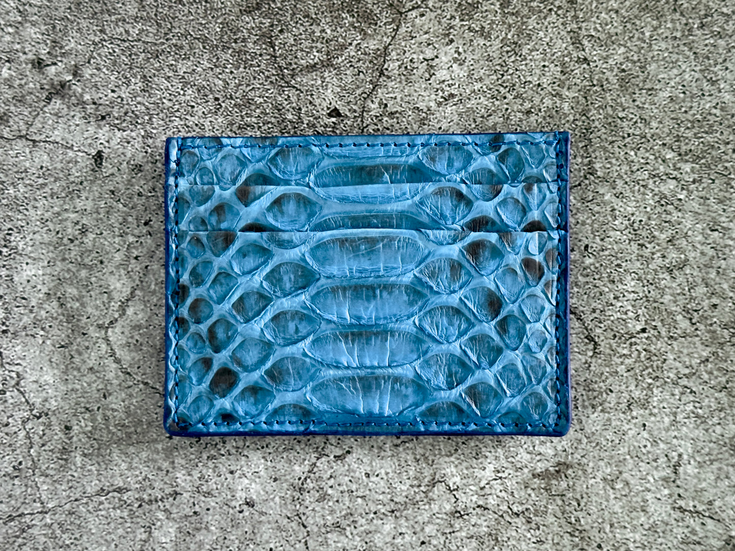 Sky Blue Python Luxury 5 Pocket Wallet (RFID)