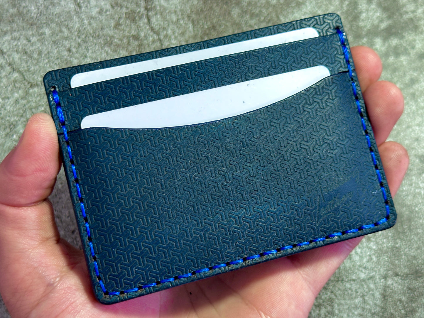 5 Pocket Wallet | RFID Protected | Card & Cash Holder | Y Pattern | Blue