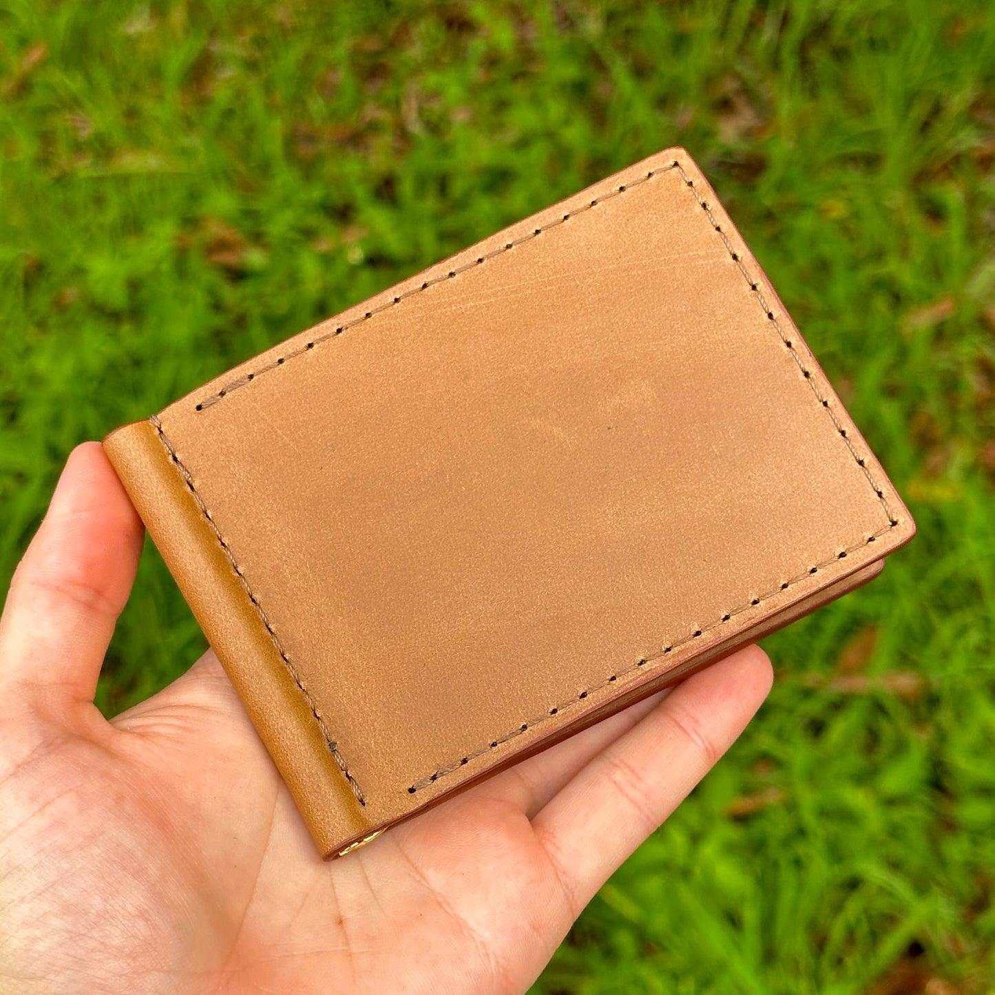 Money Clip Bifold Wallet | Cinnamon Horween | RFID Protected