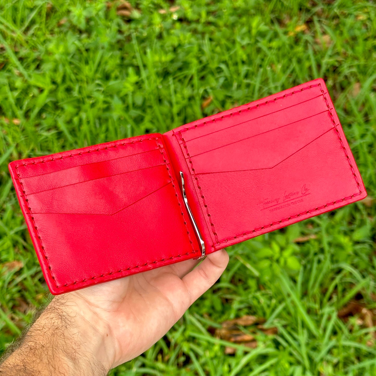 Money Clip Bifold Wallet | Degermann Cross Hatch | RFID Protected