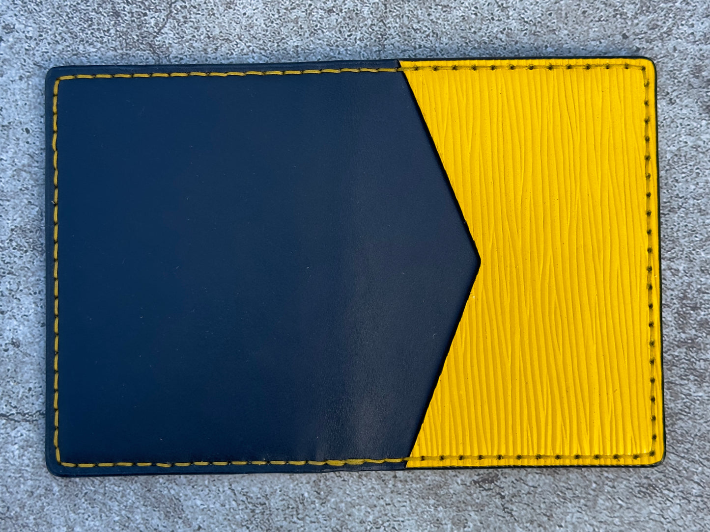 Pocket Organizer 9 Pocket Bifold Wallet | Lemon Yellow Epi | RFID Protected