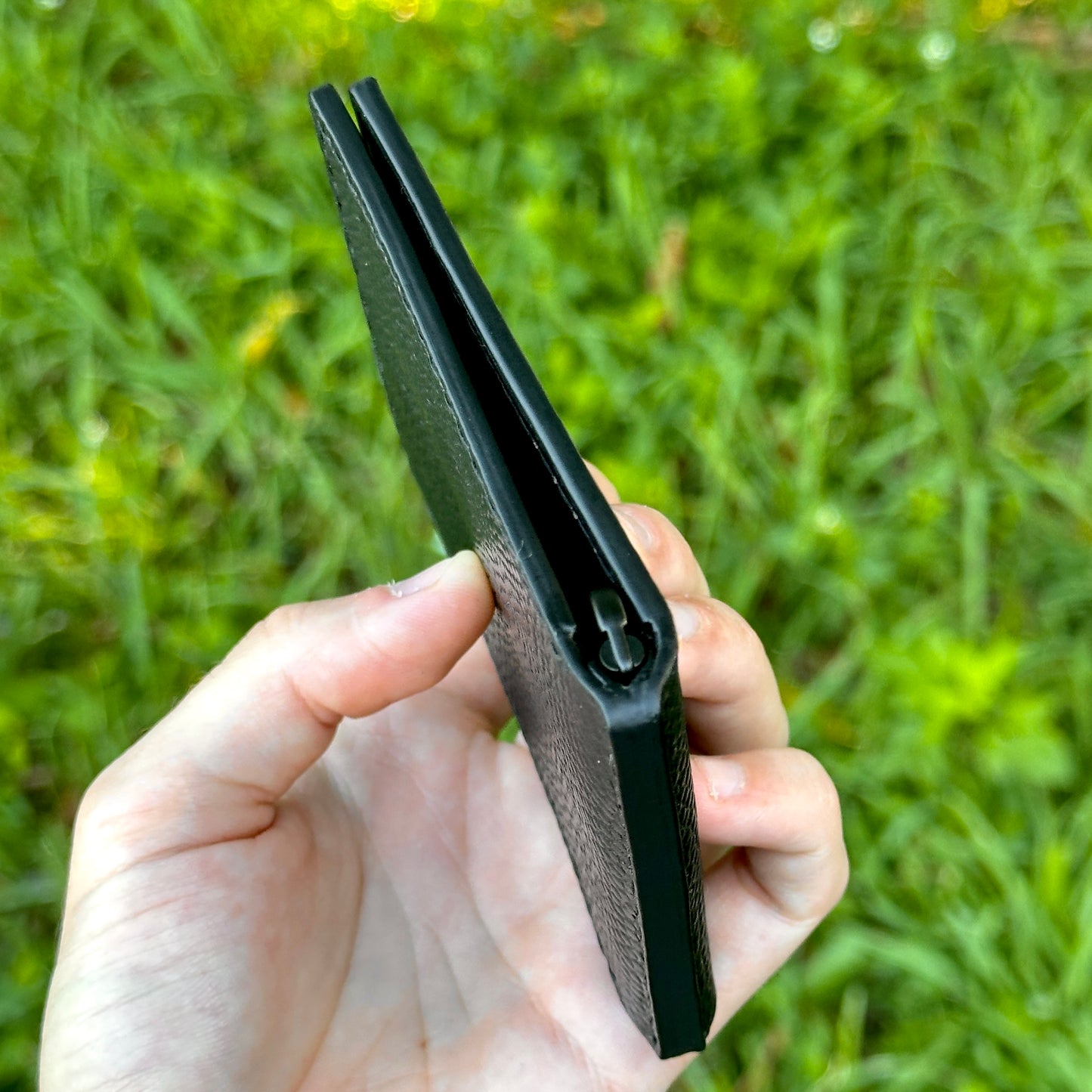 Money Clip Bifold Wallet | Black Horween CXL | RFID Protected