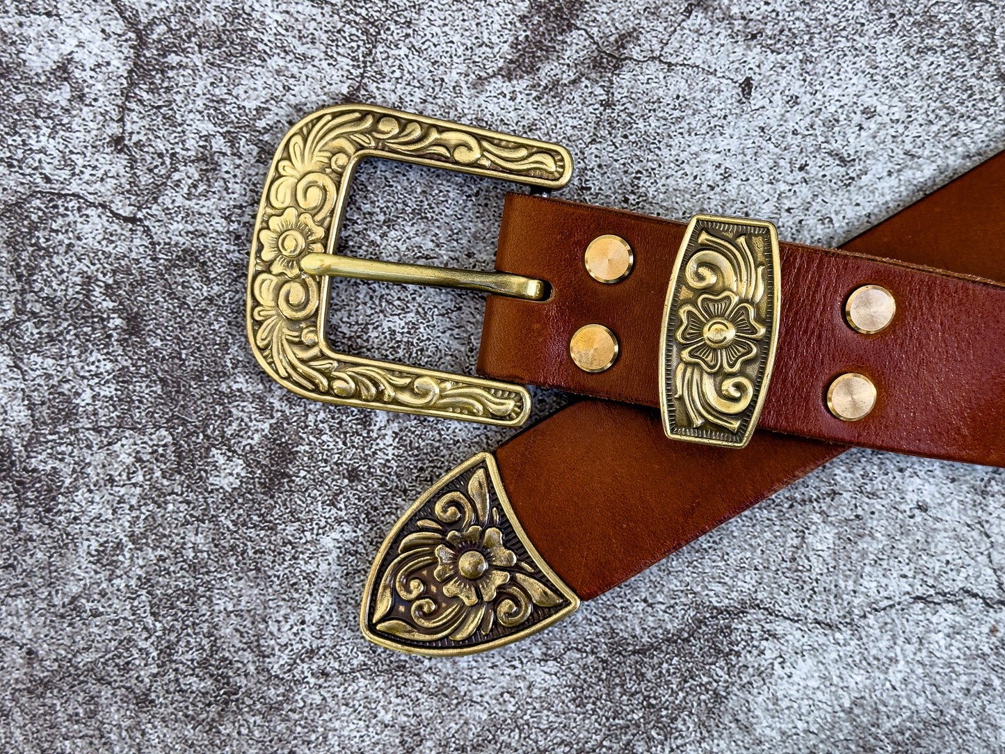 Buck Brown Bridle Belt 1.5" (Western)