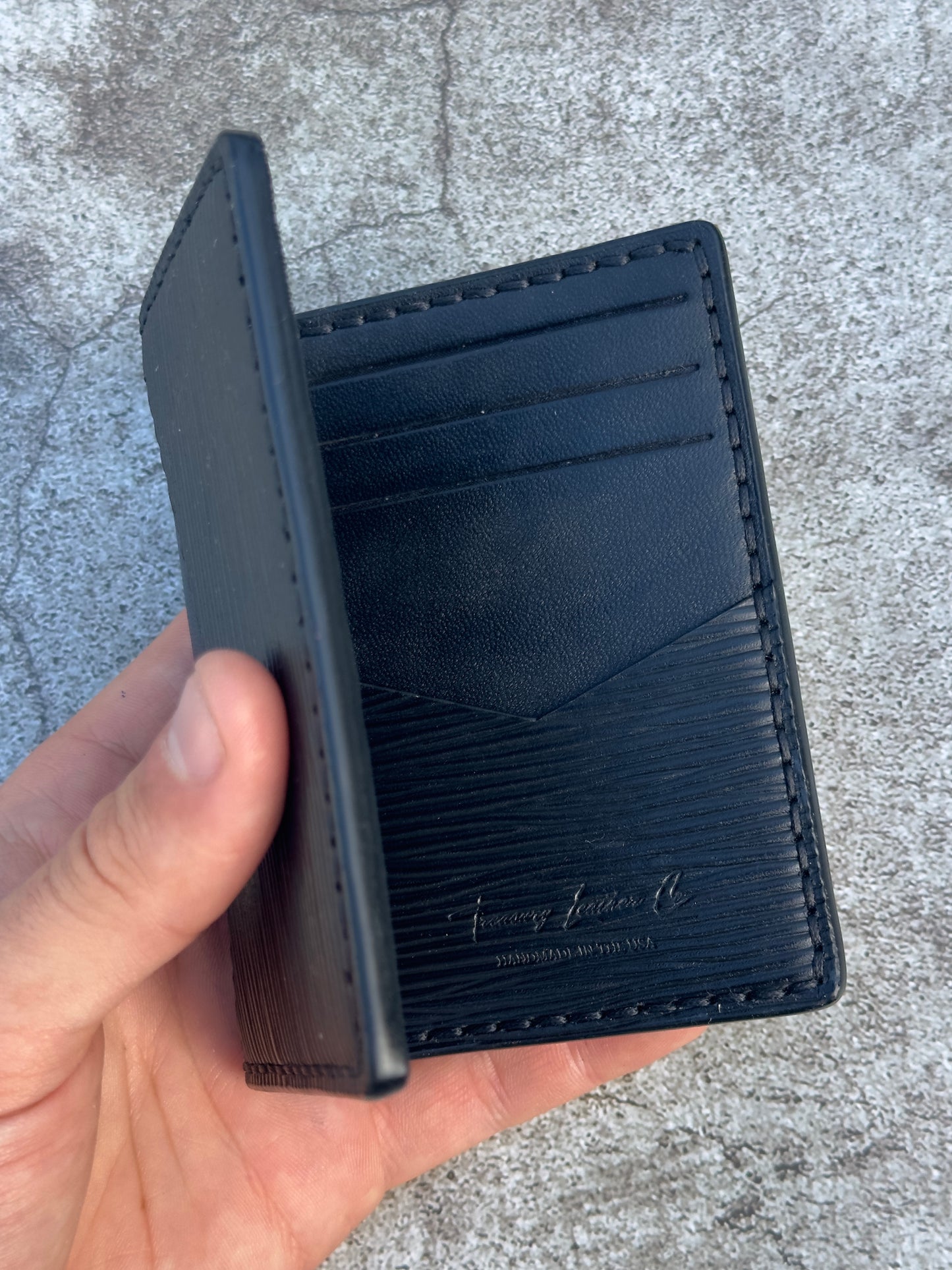 Pocket Organizer 9 Pocket Bifold Wallet | Black Epi | RFID Protected