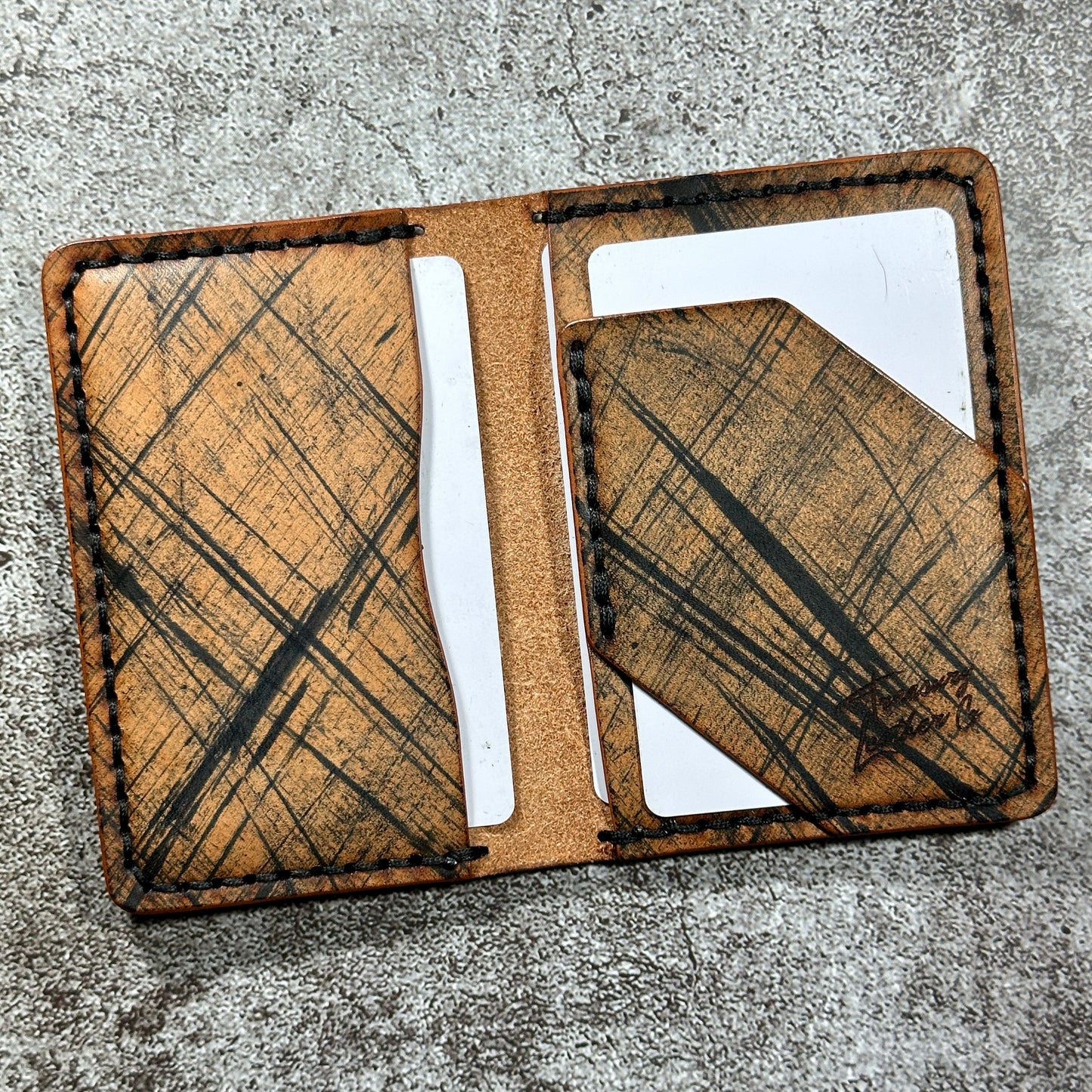 Minimalist Bifold Card Wallet | 4 Pocket | Natural SLASH