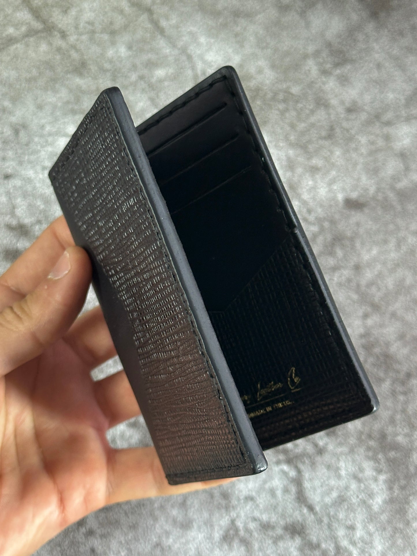 Pocket Organizer 9 Pocket Bifold Wallet | Black Double Cross Epi | RFID Protected