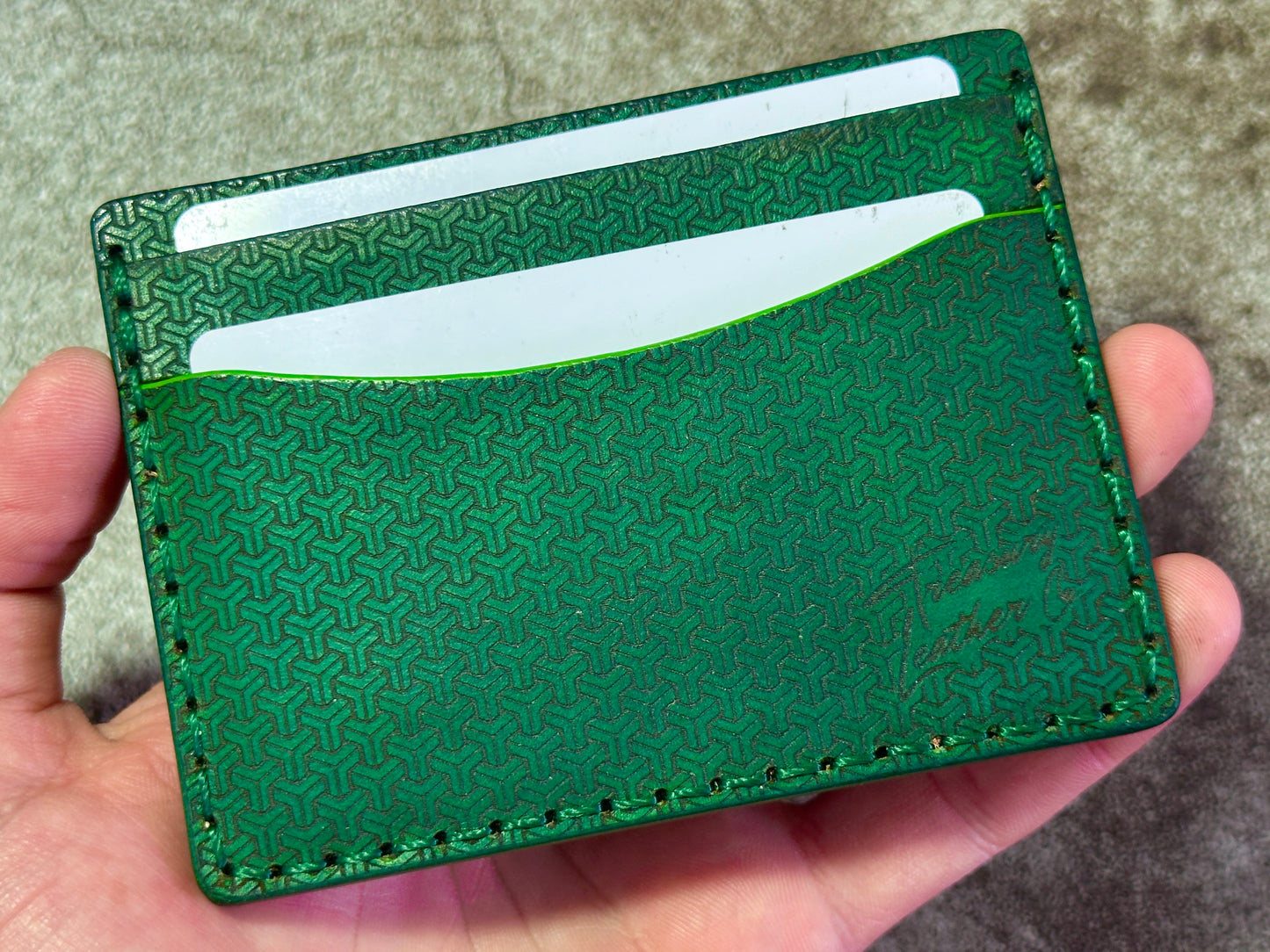 5 Pocket Wallet | RFID Protected | Card & Cash Holder | Y Pattern | Green