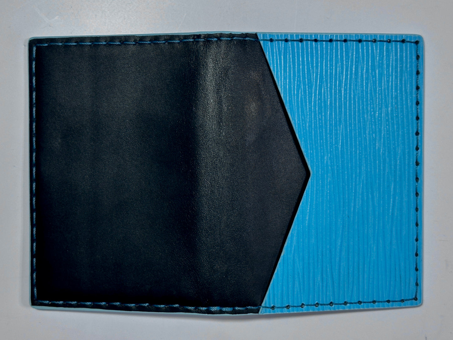 Pocket Organizer 9 Pocket Bifold Wallet | Black Tiffany Blue Epi | RFID Protected