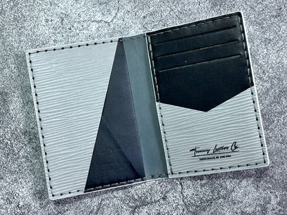Pocket Organizer 9 Pocket Bifold Wallet | Monochrome | Black Grey Epi | RFID Protected