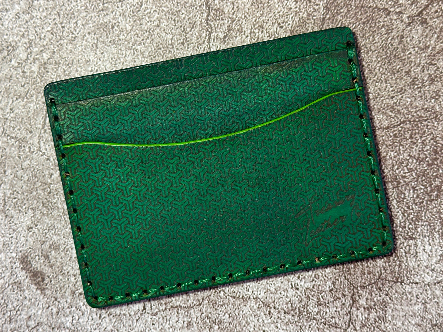 5 Pocket Wallet | RFID Protected | Card & Cash Holder | Y Pattern | Green