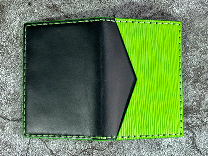 Pocket Organizer 9 Pocket Bifold Wallet | Kiwi Green Epi  | RFID Protected