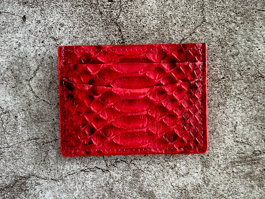 Red Python Luxury 5 Pocket Wallet (RFID)