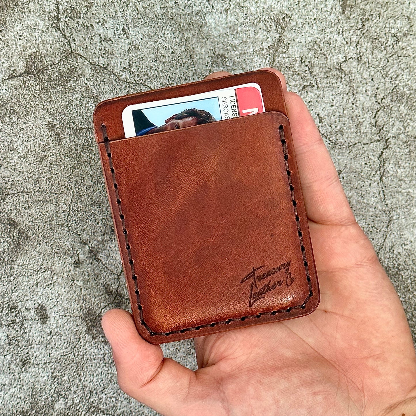 The "Clip" Card Holder & Money Clip Horween Dublin | Brown |