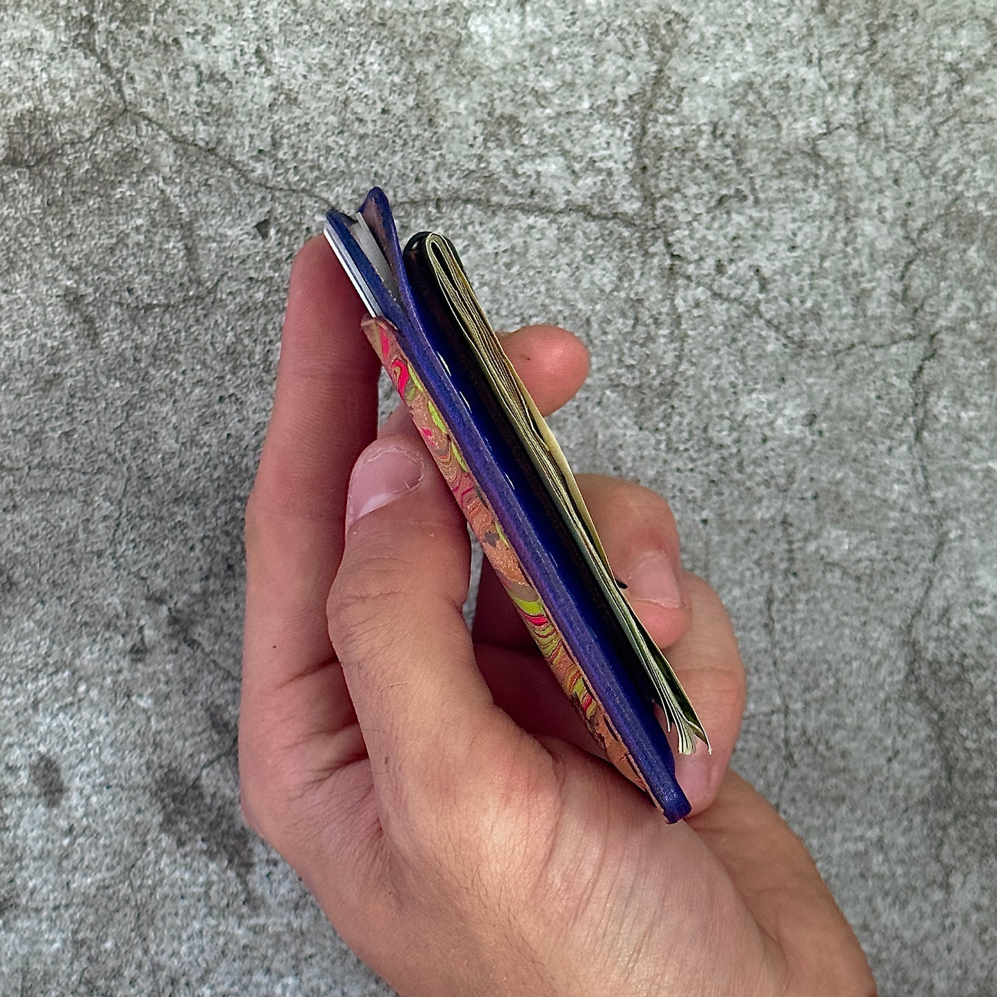 The "Clip" Card Holder & Money Clip Marble | Purple |