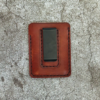 The "Clip" Card Holder & Money Clip Horween Dublin | Brown |