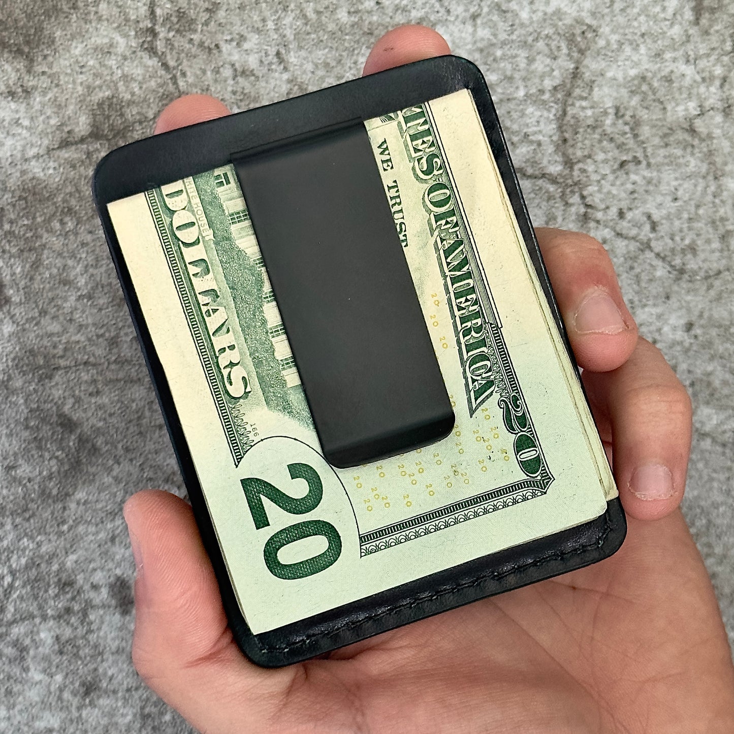 The "Clip" Card Holder & Money Clip | Green Black |