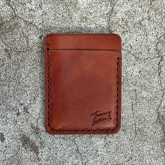 The "Clip" Card Holder & Money Clip Horween Dublin | Brown |