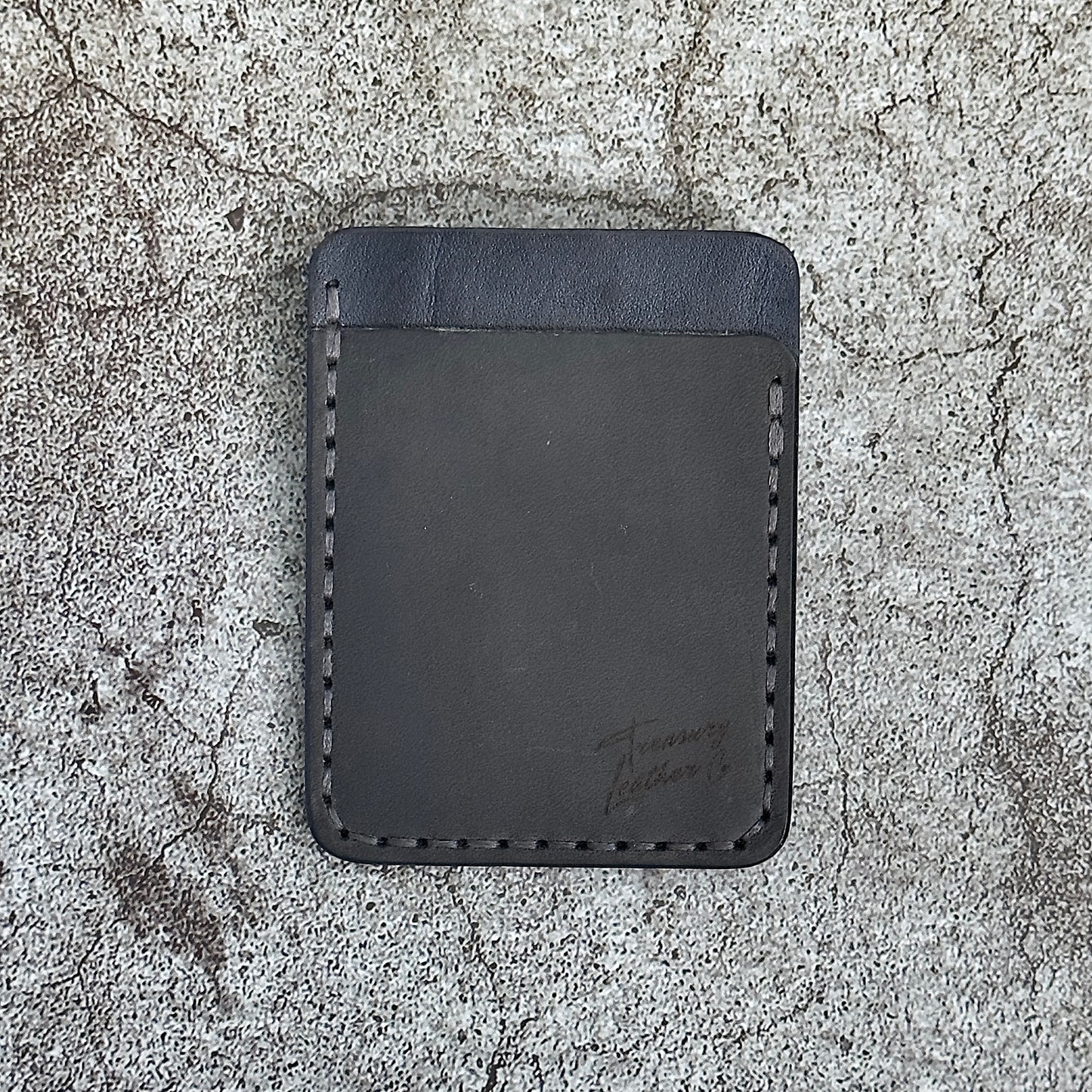 The "Clip" Card Holder & Money Clip Horween | Grey Charcoal |